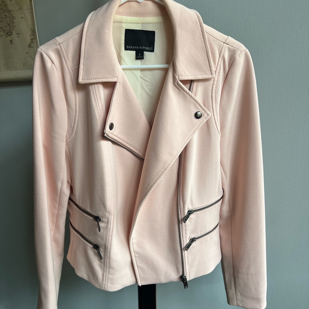 Banana Republic Light Pink Moto Jacket